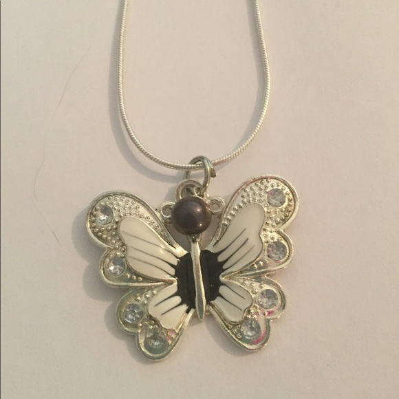 Pearl Drop Pendant ,Butterfly Pearl Pendant - Picture 2 of 2